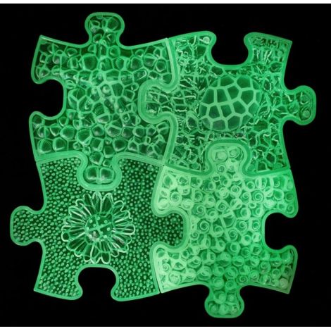 Covoras ortopedic senzorial puzzle set fluorescent straluceste in intuneric - imagine 4